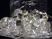 картинка Светодиодная гирлянда "Лампочка" (10шт) теплый белый /50шт — Великий Путь