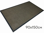 картинка Коврик придверный с ворсом на резиновой основе 90*150СМ клетка, коричневый/5 шт — Великий Путь