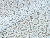 картинка Клеенка ПВХ без основы Ажурная Лайт 1,37*20м, БЕЛЫЙ, мод.LS-001B — Великий Путь