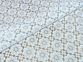 картинка Клеенка ПВХ без основы Ажурная Лайт 1,37*20м, БЕЛЫЙ, мод.LS-001B — Великий Путь