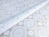 картинка Клеенка ПВХ без основы ажурная 1,37*20м, БЕЛЫЙ, мод. ТR-628 — Великий Путь