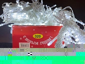 картинка Светодиодная гирлянда "Штора" 3*2м, 140 ламп, холодный белый, прозр провод, с переходн 8 реж/60шт — Великий Путь