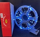 картинка Светодиодная гирлянда "Световая лента", 50м, 300 ламп, черный провод, с переходн,8 реж,хол. белый/20 — Великий Путь