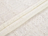 картинка Клеенка ПВХ без основы ажурная 1,37*20м, БЕЖЕВЫЙ , мод. ТR-675 — Великий Путь