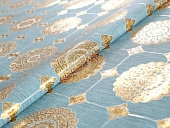 картинка Клеенка ПВХ лазерная на тканевой основе "Жемчуг с принтом" 1,37*20м, мод. QS-8333LB  — Великий Путь