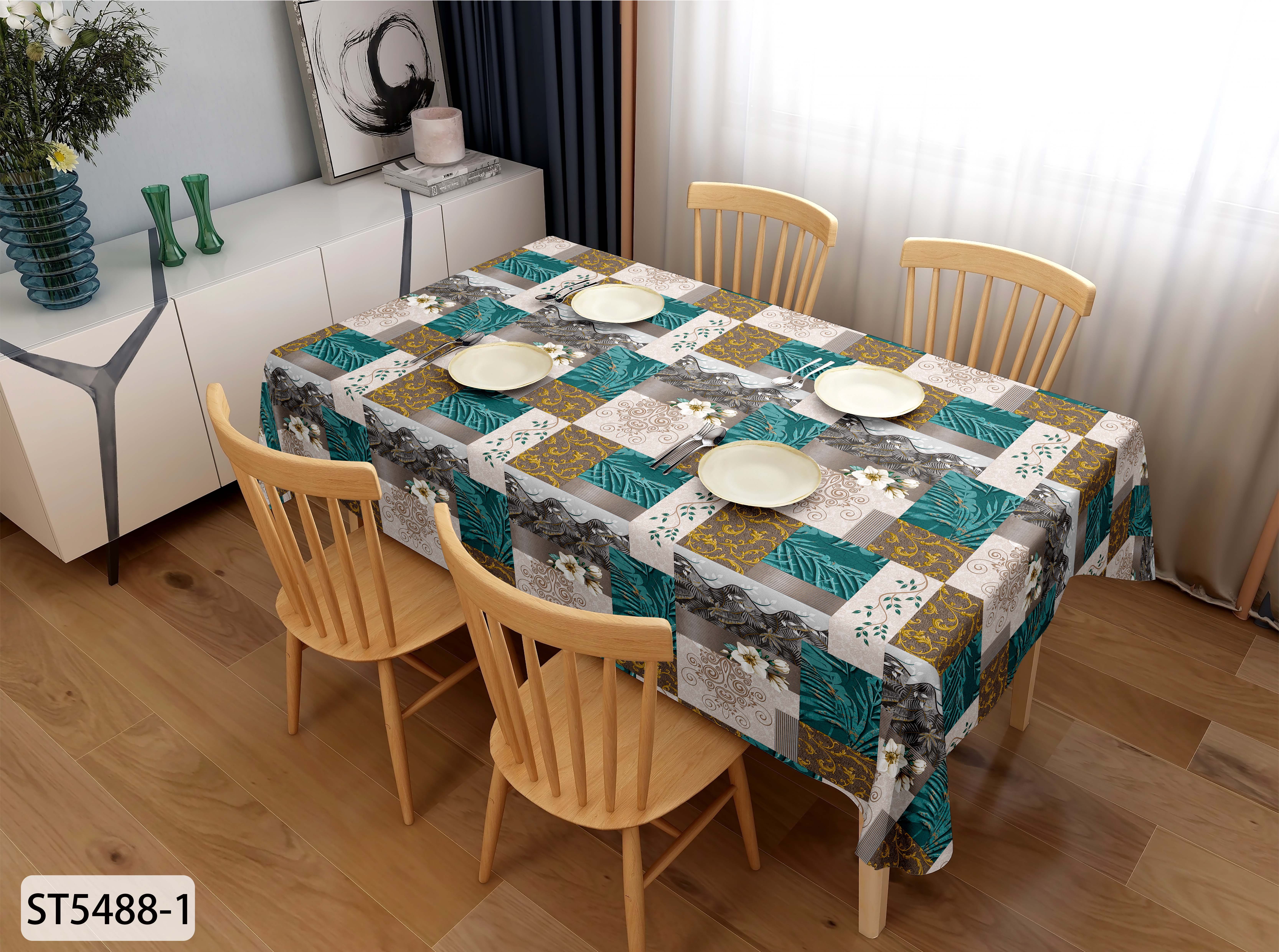 Клеенка ПВХ столовая двухсторонняя Double Print 0,2*1,37*20м, ПВХ  мод. ST5488-1/5074-5