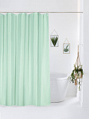 картинка Штора для ванной Бриллиант зеленый 180*180 см 12 колец  (24 шт в коробке)  — Великий Путь