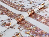 картинка Клеенка лазерная на тканевой основе "Жемчуг с принтом" 1,37*20м, мод.LS-8194B-W — Великий Путь