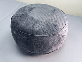 картинка Пуф домашний надувной с чехлом "Велюр" (комплект), 54*54*26 см, Черный — Великий Путь