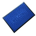 картинка Коврик придверный с ворсом на резиновой основе 45*75CМ синий (в ассортименте) /24шт — Великий Путь