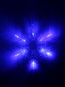 картинка Светодиодная гирлянда "Снежинки и звезды" (12 штук) 6 бол., 6 мал, синий, 3м,с переход/30шт — Великий Путь