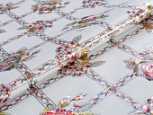 картинка Клеенка лазерная на тканевой основе "Жемчуг с принтом" 1,37*20м, мод.LS-8186I-W — Великий Путь