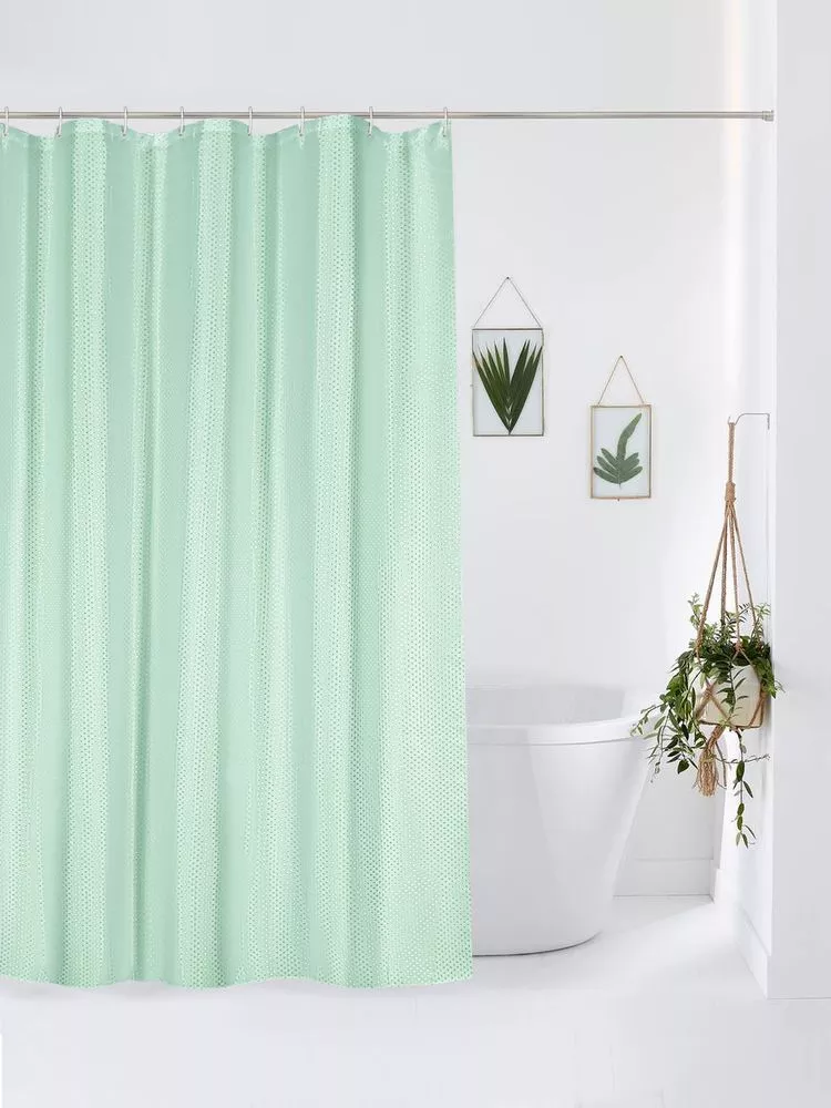 Штора для ванной Бриллиант полиэстер (зеленая) 180*180см мод.WLE-YJ10/24